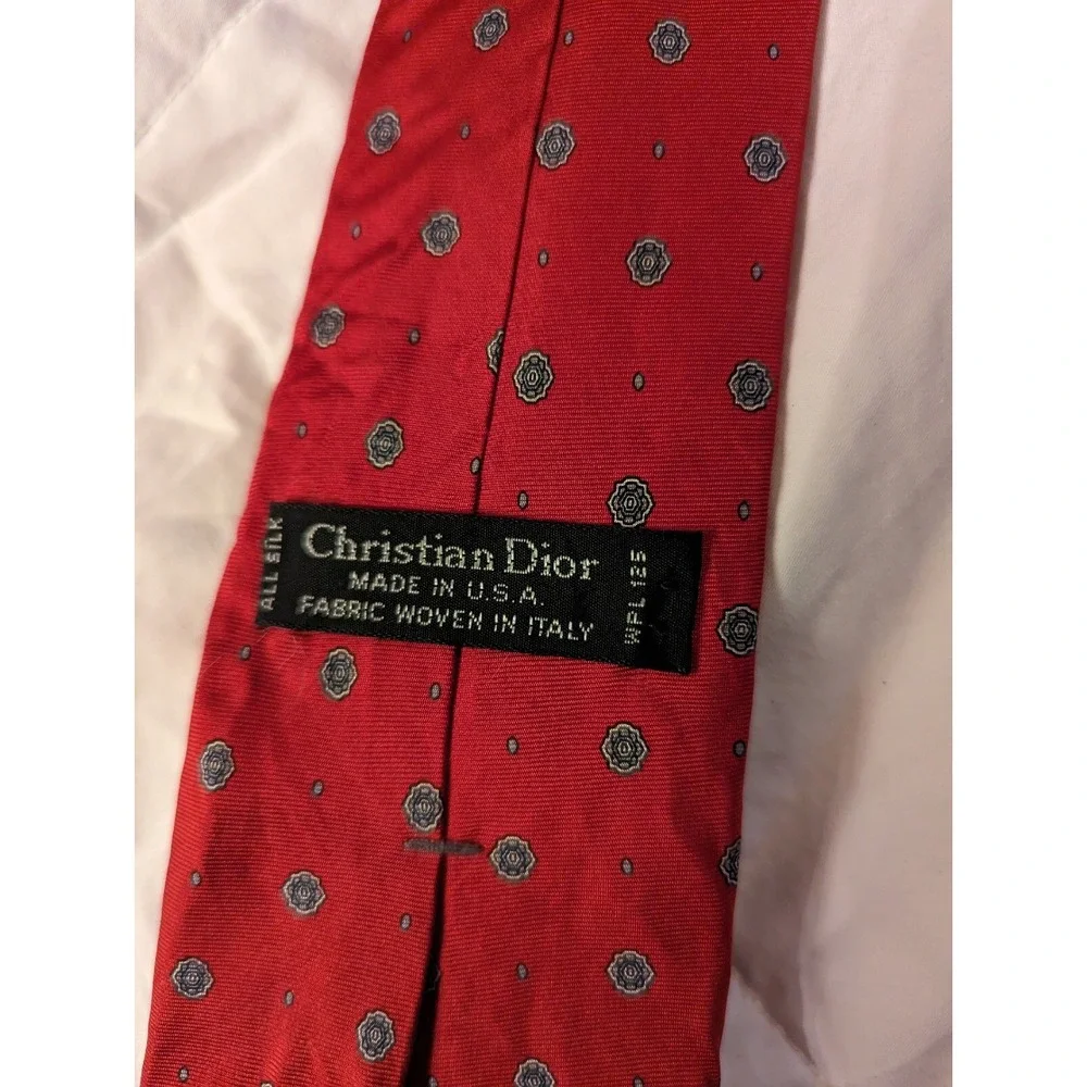 Christian Dior‎ made in USA fabric Italy mens SILK neck tie